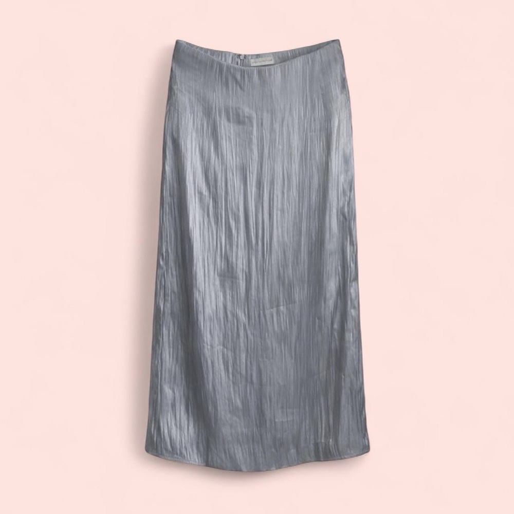 Silvery Midi Skirt